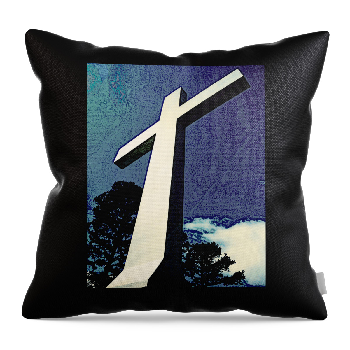 Sewanee Throw Pillow featuring the digital art Sewanee Cross by Rod Whyte