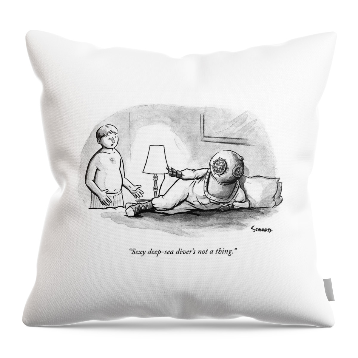 Sexy Deep-sea Diver Is Not A Thing Throw Pillow