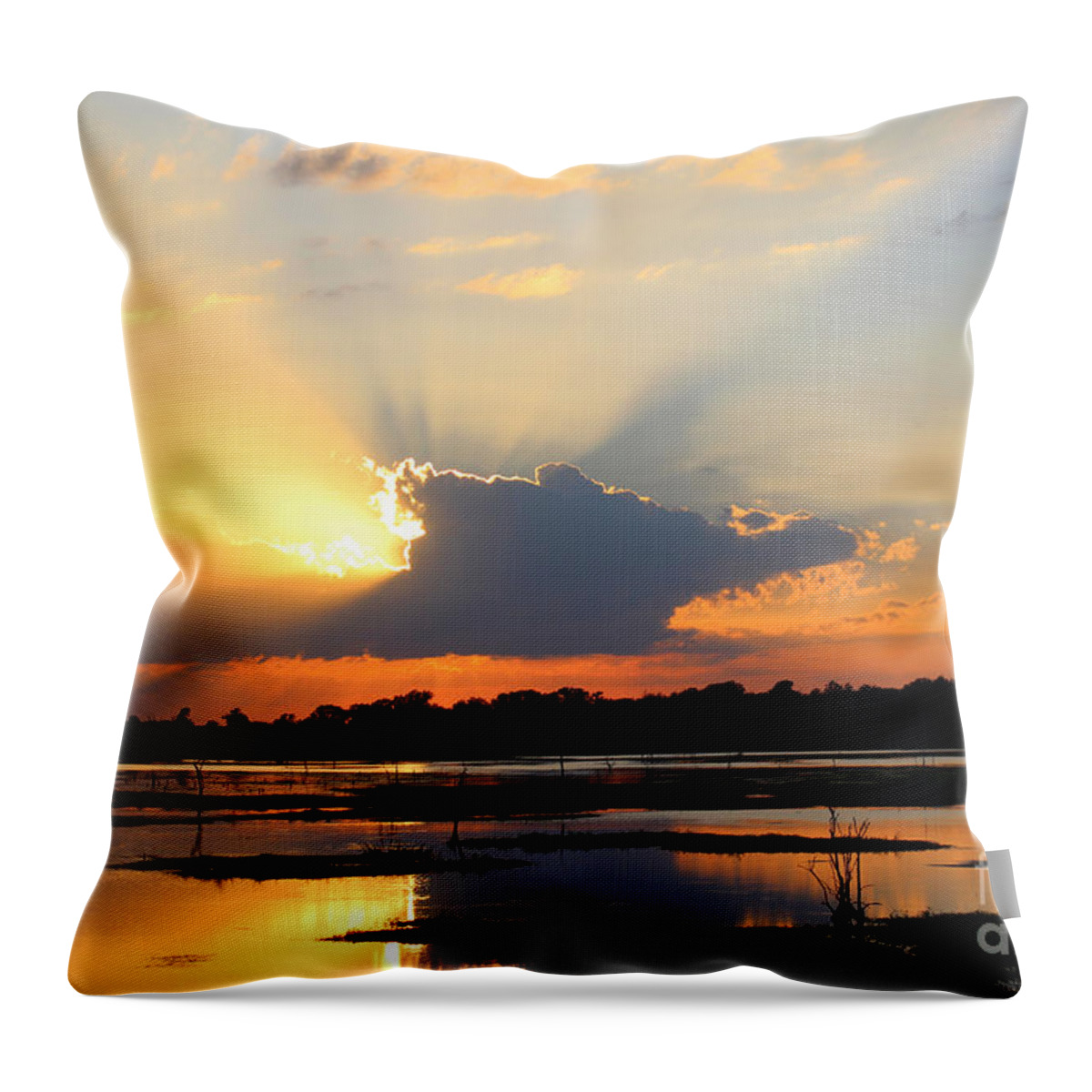 Shades Of Sunsets Throw Pillow featuring the photograph Shades of Sunsets by Kathy White