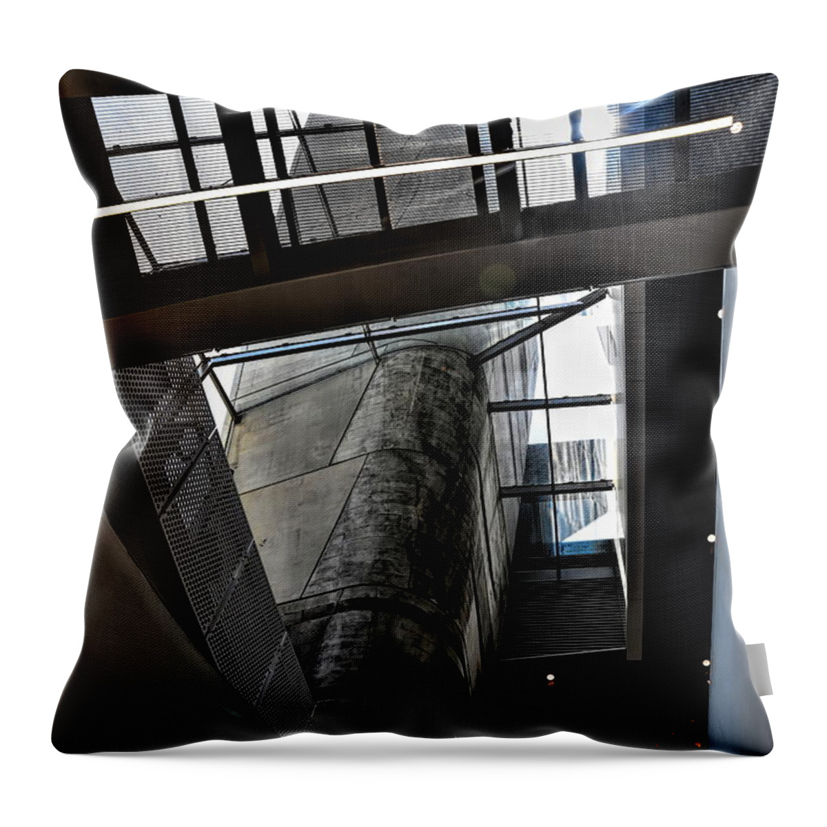 Perot Museum Throw Pillow featuring the photograph Shadow and Light by Diana Mary Sharpton
