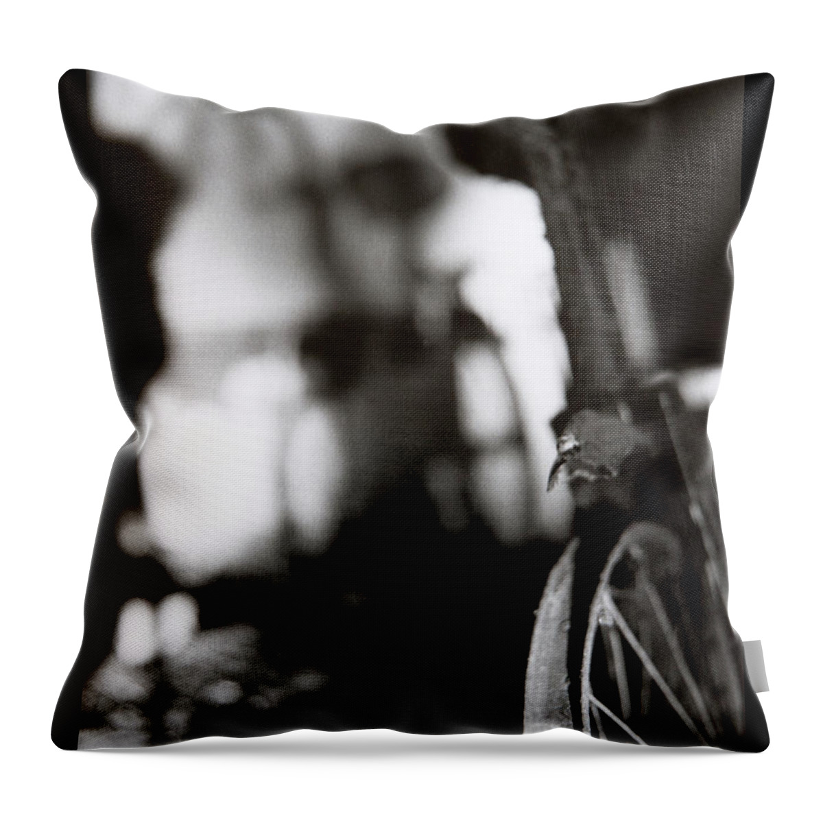 Abandoned Throw Pillow featuring the photograph Shadow of a perfect bike by Dirk Ercken