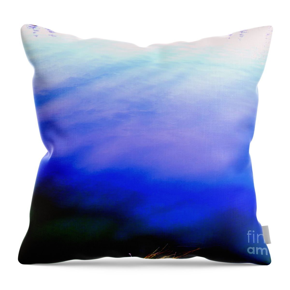 Abstract Throw Pillow featuring the photograph Shadowed Waters by Sybil Staples