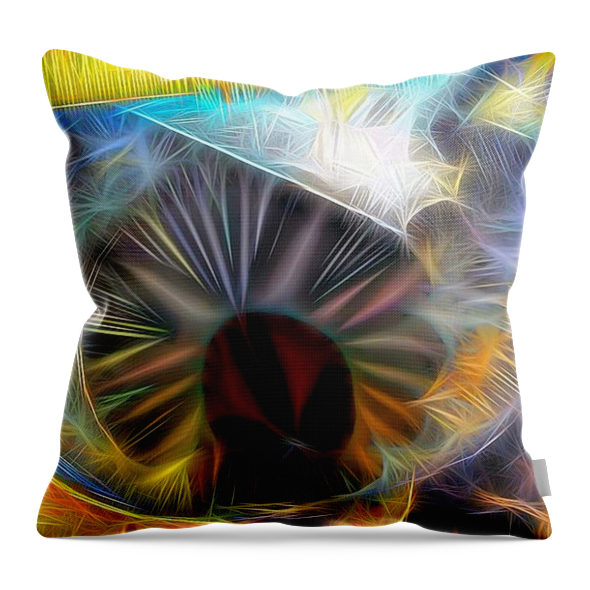 Abstract Throw Pillow featuring the digital art Shallow Well by Ronald Bissett