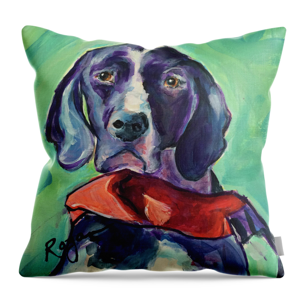  Throw Pillow featuring the painting Shannon by Judy Rogan