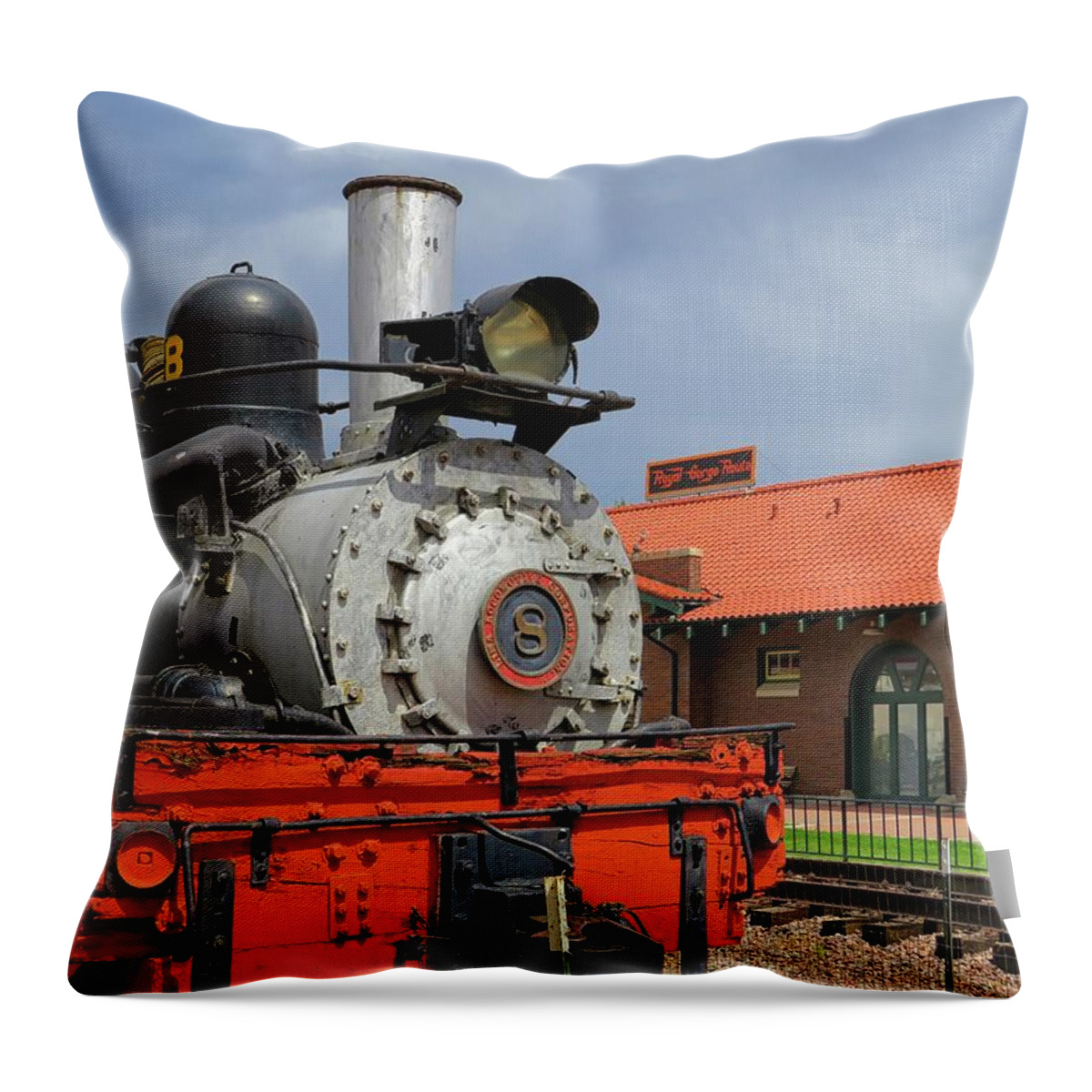 Shay Locomotive Throw Pillow featuring the photograph Shay Locomotive by Connor Beekman