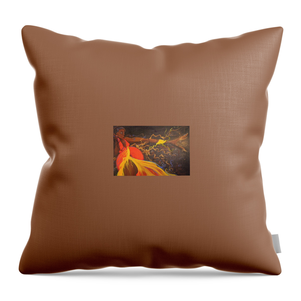 Black Excellence Throw Pillow featuring the painting She Is by Vanessa Harrison