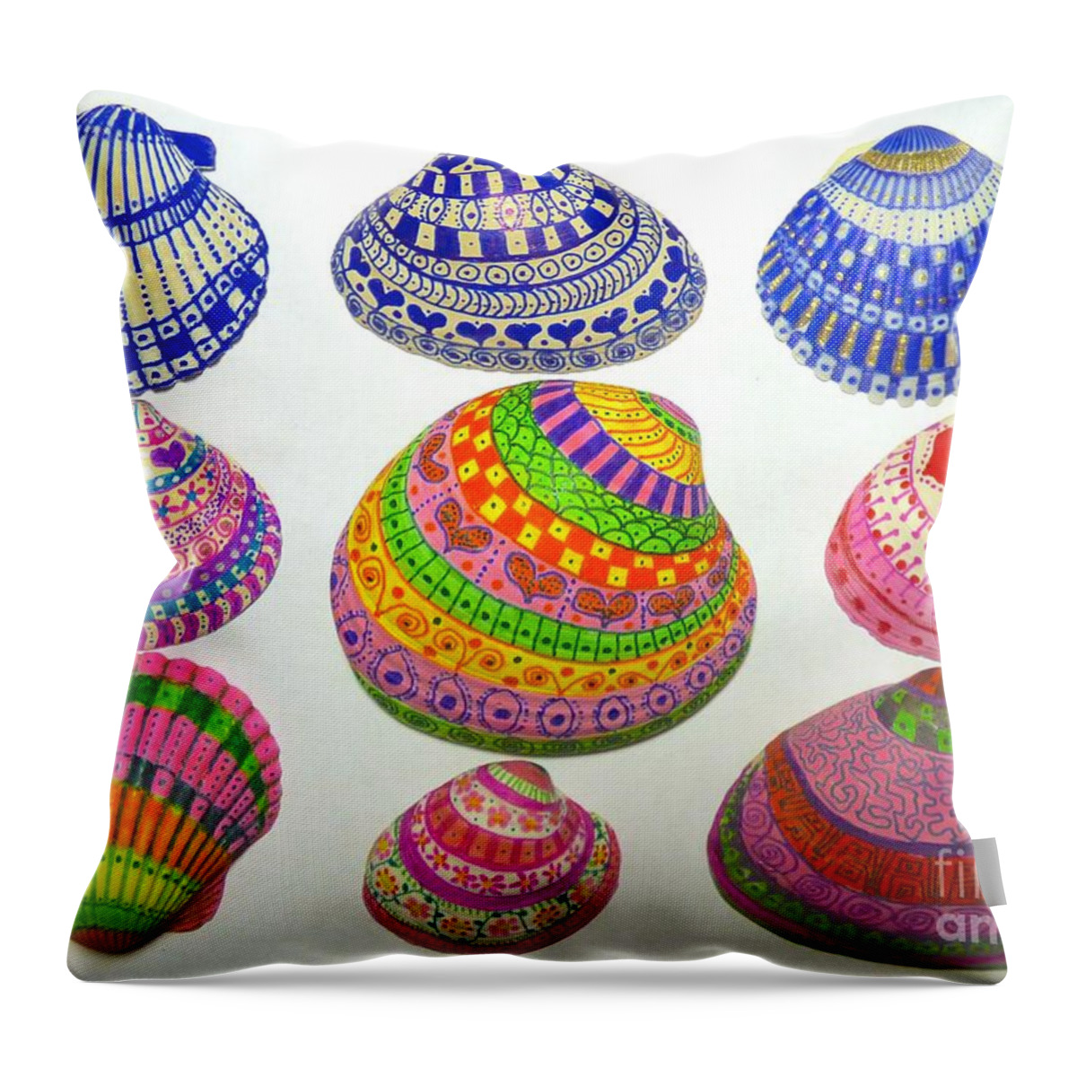 Shell Throw Pillow featuring the photograph Shell Art by Jean Wright