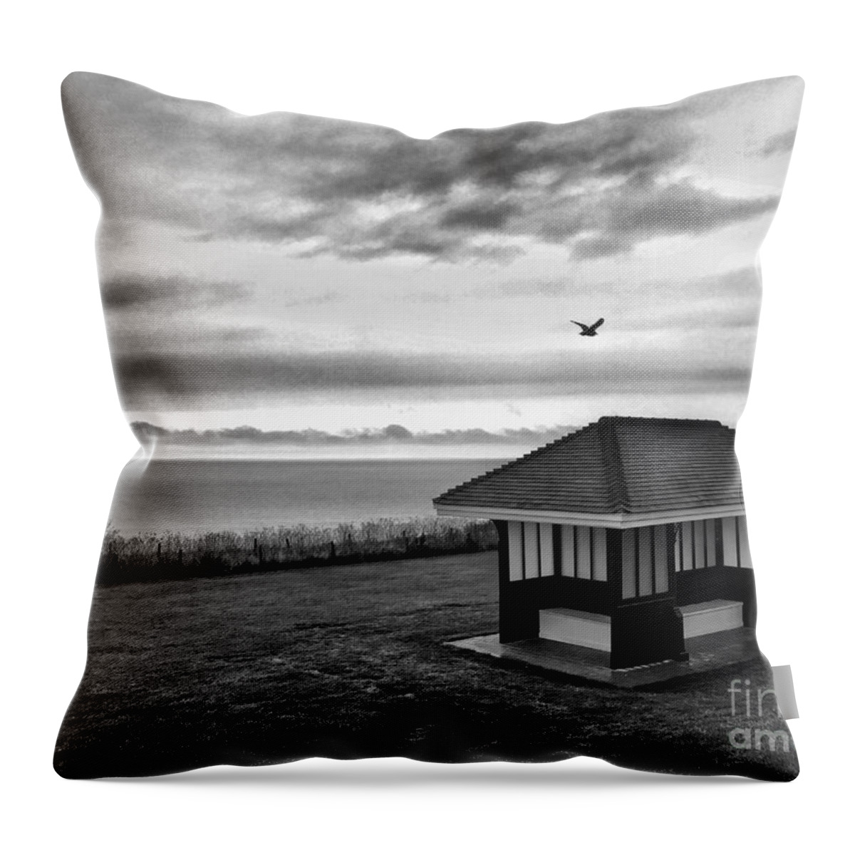 North Sea Throw Pillow featuring the photograph Shelter by John Edwards