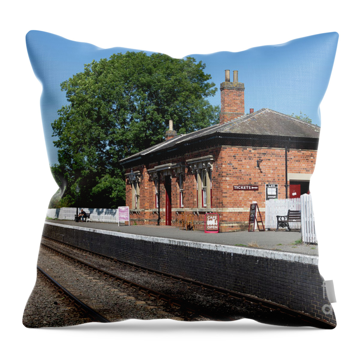 Shenton Throw Pillow featuring the photograph Shenton station by Steev Stamford