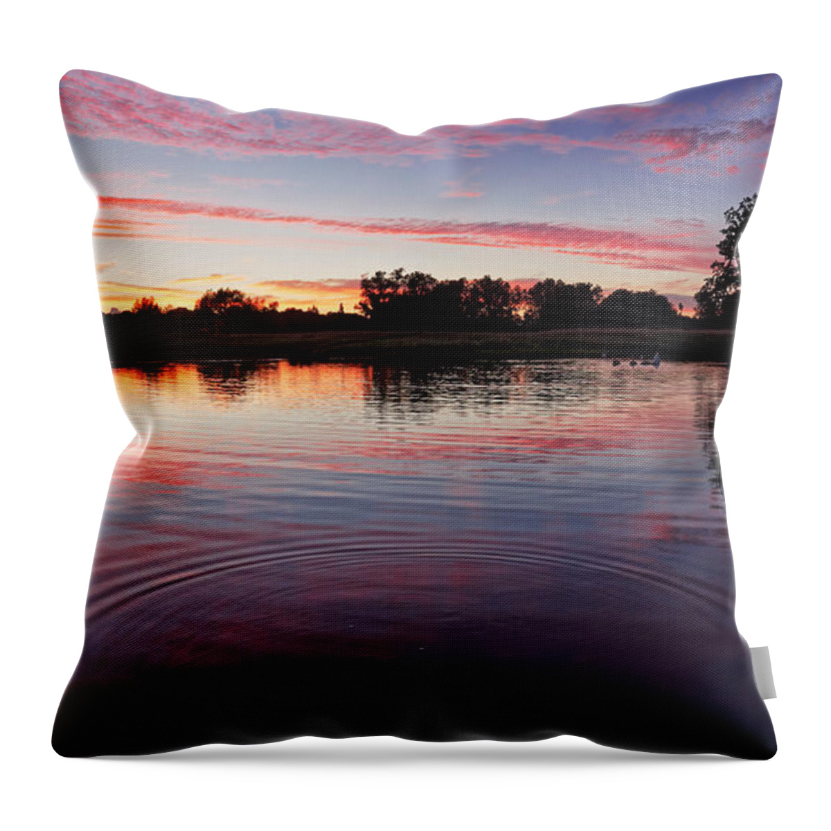 Sunset Throw Pillow featuring the photograph Shepherd Delight by Ian Merton