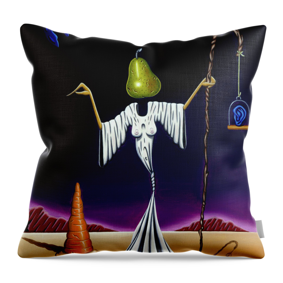  Throw Pillow featuring the painting Shepherd Moon by Paxton Mobley