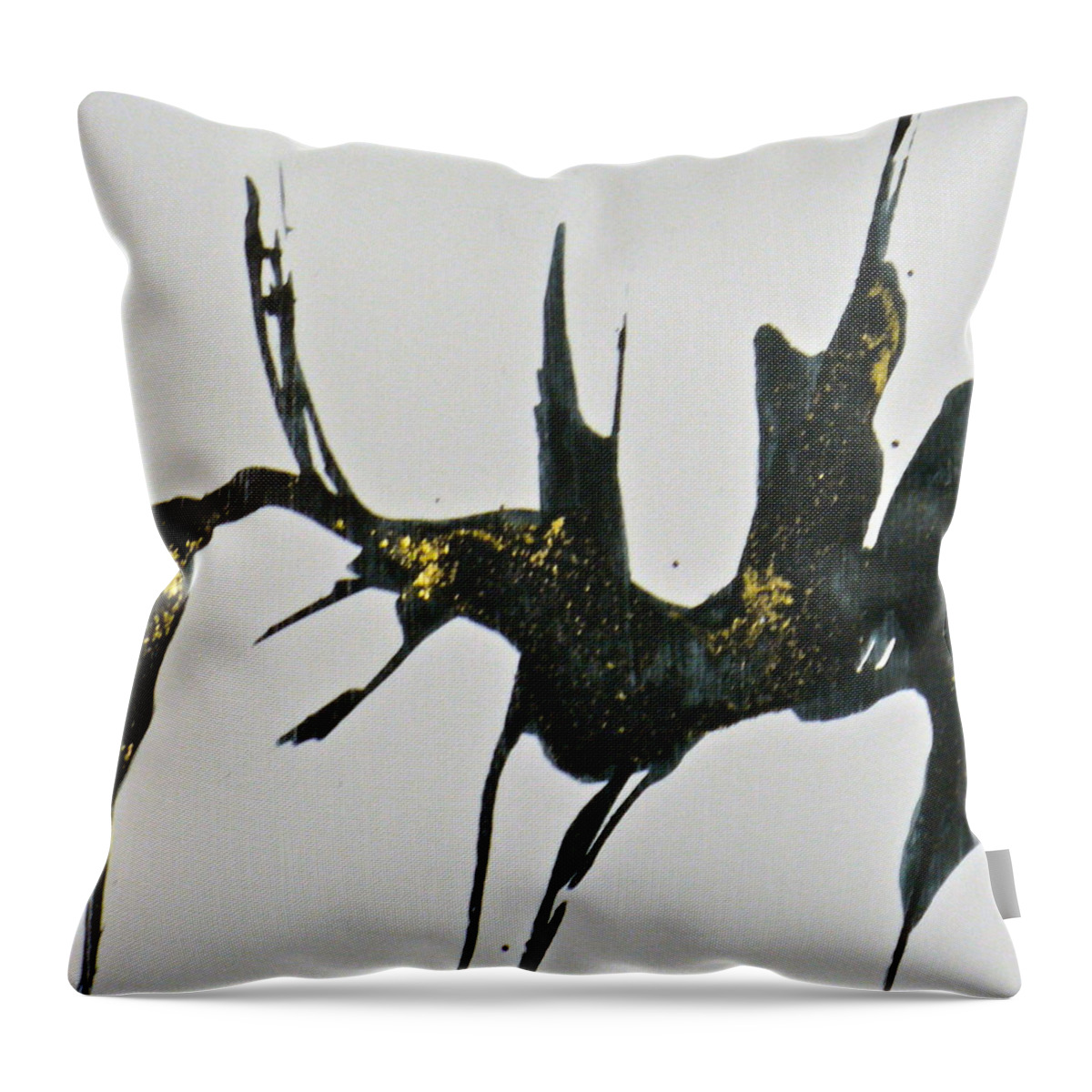 Fine Art Throw Pillow featuring the painting Shift by Mary Sullivan