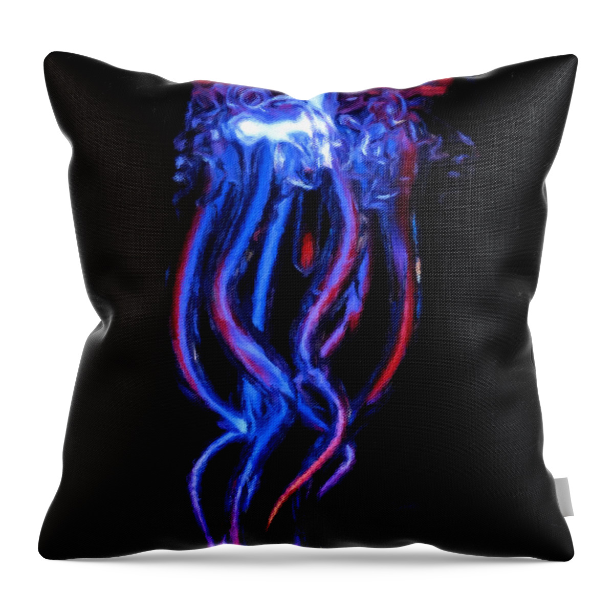 Shimmer Throw Pillow featuring the painting Shimmer by Georgiana Romanovna