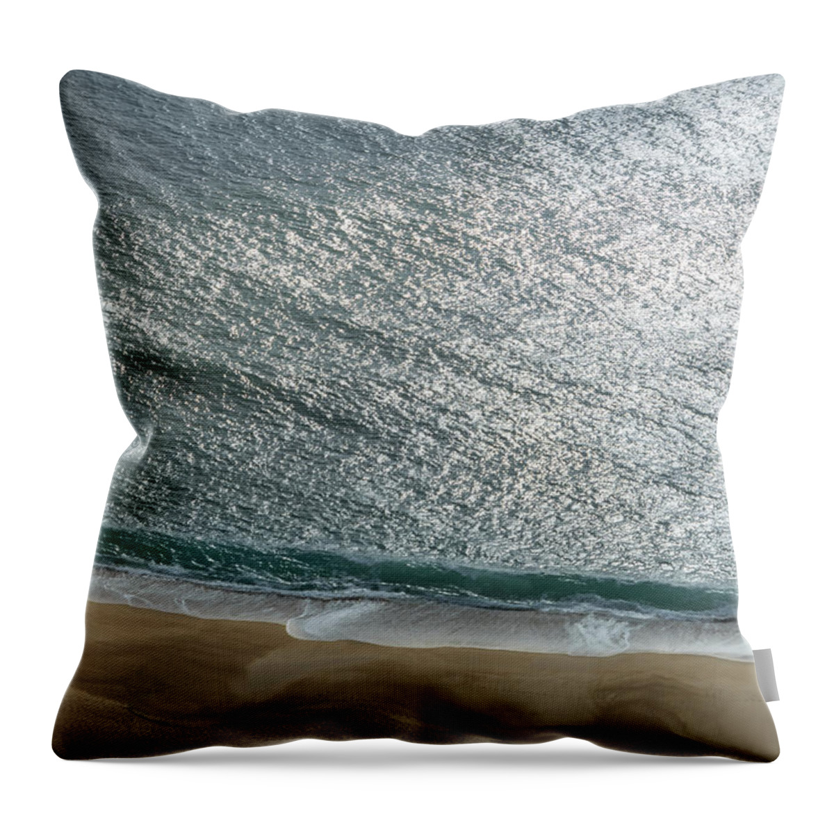 Shimmering Fluid Throw Pillow featuring the photograph Shimmering Fluid Solitude by Georgia Mizuleva
