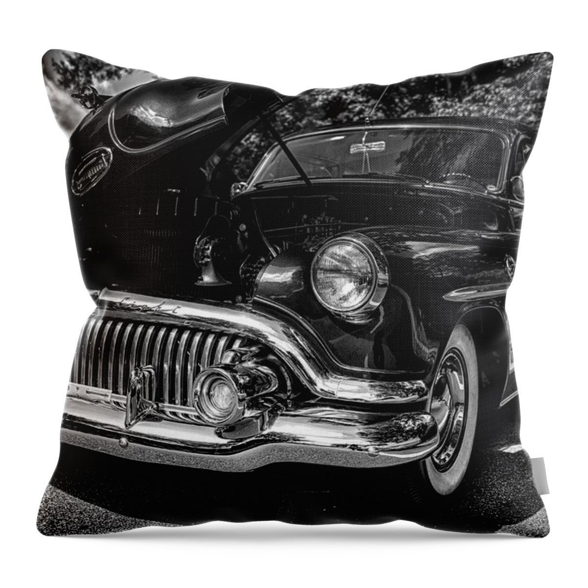 Buick Throw Pillow featuring the photograph Shine by Dennis Baswell