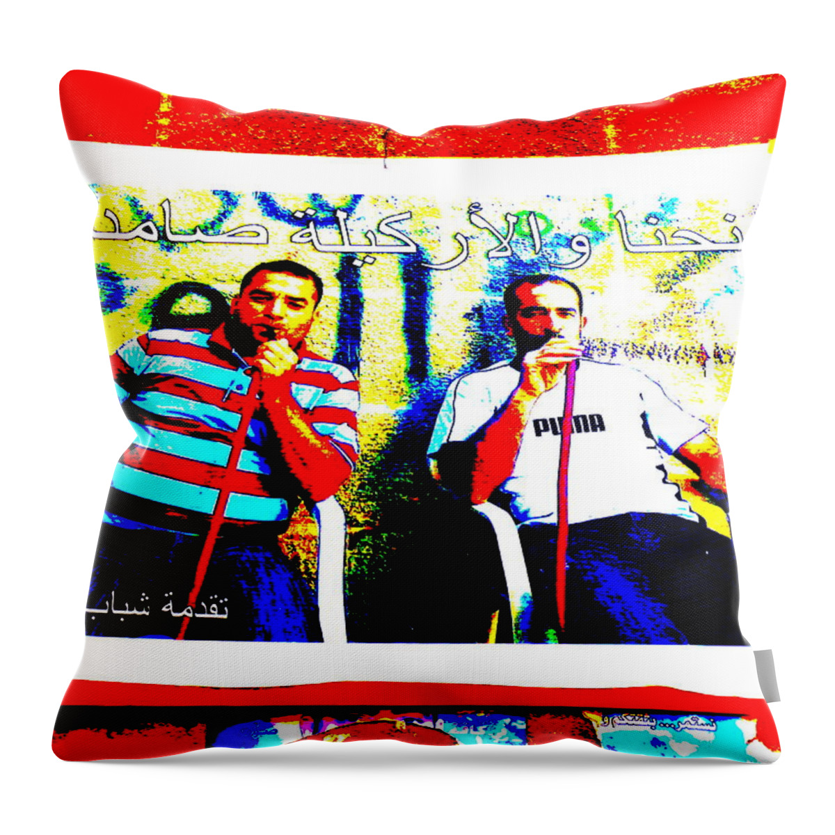 Lebanon Throw Pillow featuring the photograph Shisha pleasures in Beirut by Funkpix Photo Hunter