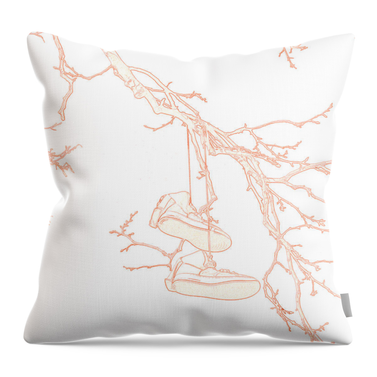 Boot Throw Pillow featuring the digital art Shoefiti 3036 by Brian Gryphon