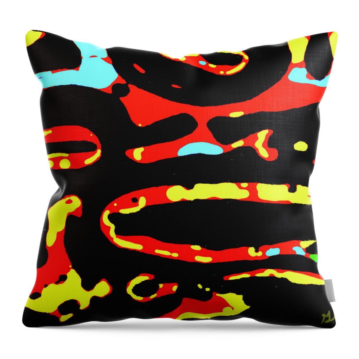 Abstract Throw Pillow featuring the photograph Shoreline Abstract by Gina O'Brien
