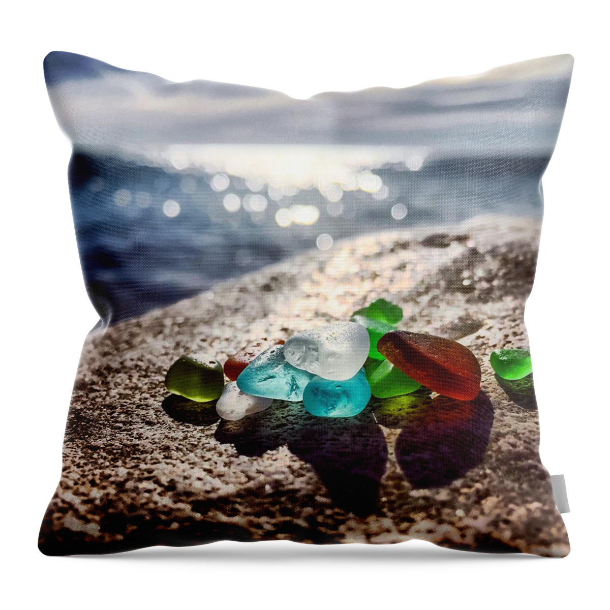 Water Throw Pillow featuring the photograph Shoreshine by Terri Hart-Ellis