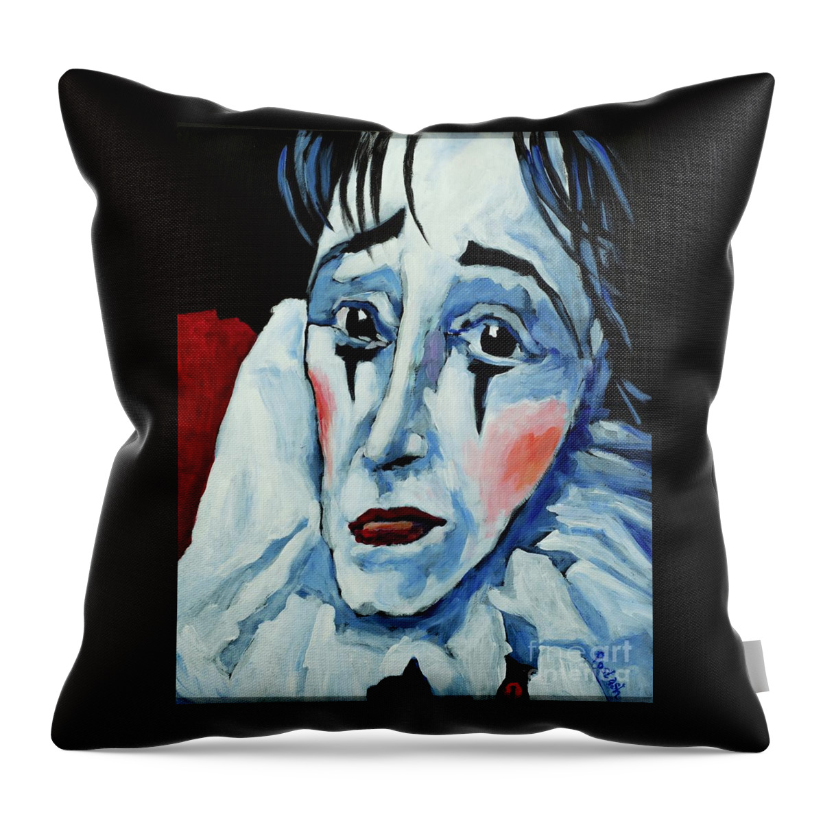 Figurative Throw Pillow featuring the painting Show Must Go On by Igor Postash