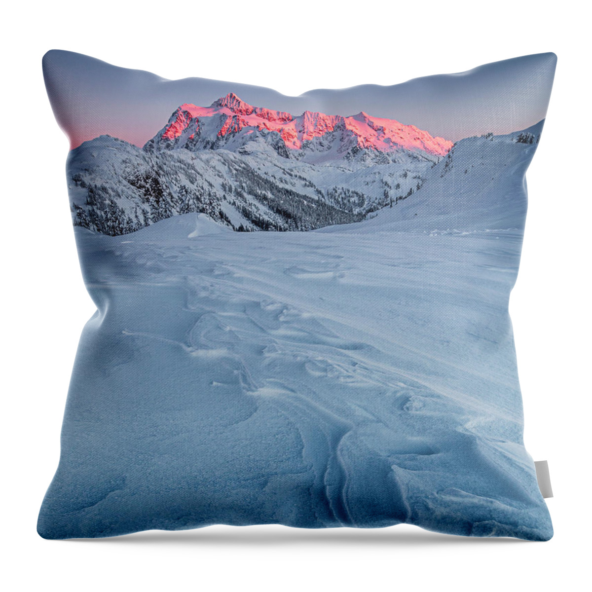 Mt Throw Pillow featuring the photograph Shuksan's Shine by Ryan McGinnis