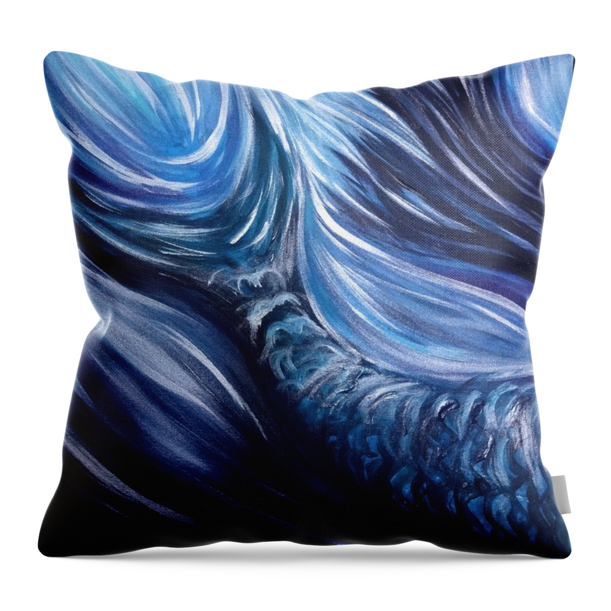 Sirena Throw Pillow featuring the painting Si Serena by Michelle Pier