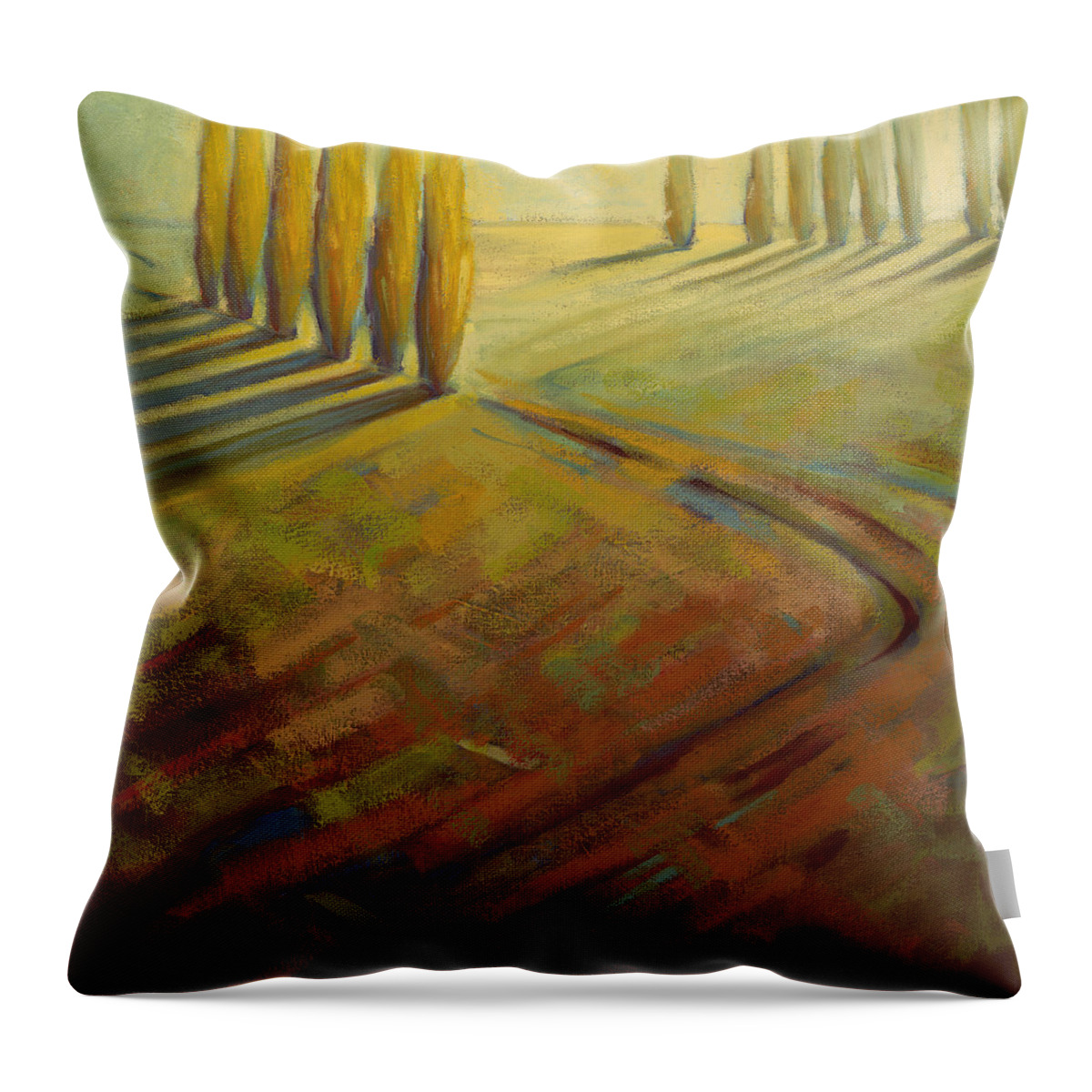 Landscape Throw Pillow featuring the painting Sienna by Konnie Kim