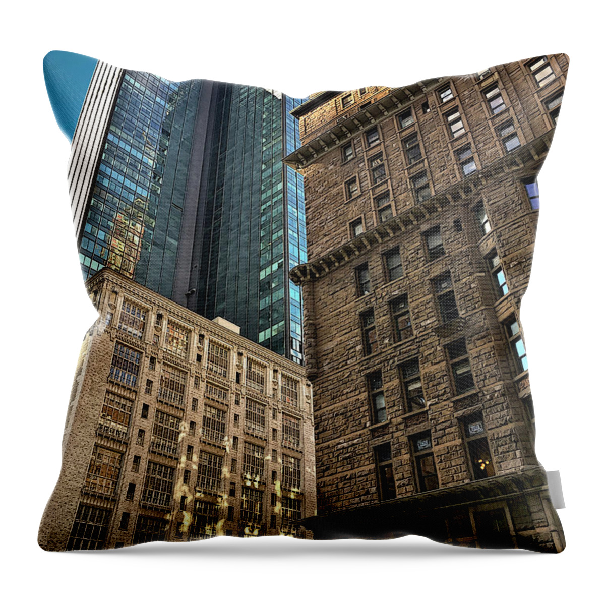 New York City Throw Pillow featuring the photograph Sights in New York City - Old and New 2 by Walt Foegelle