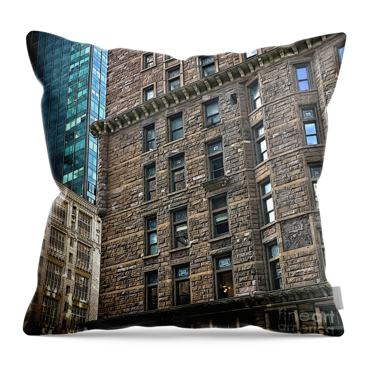New York City Throw Pillow featuring the photograph Sights in New York City - Old and New by Walt Foegelle
