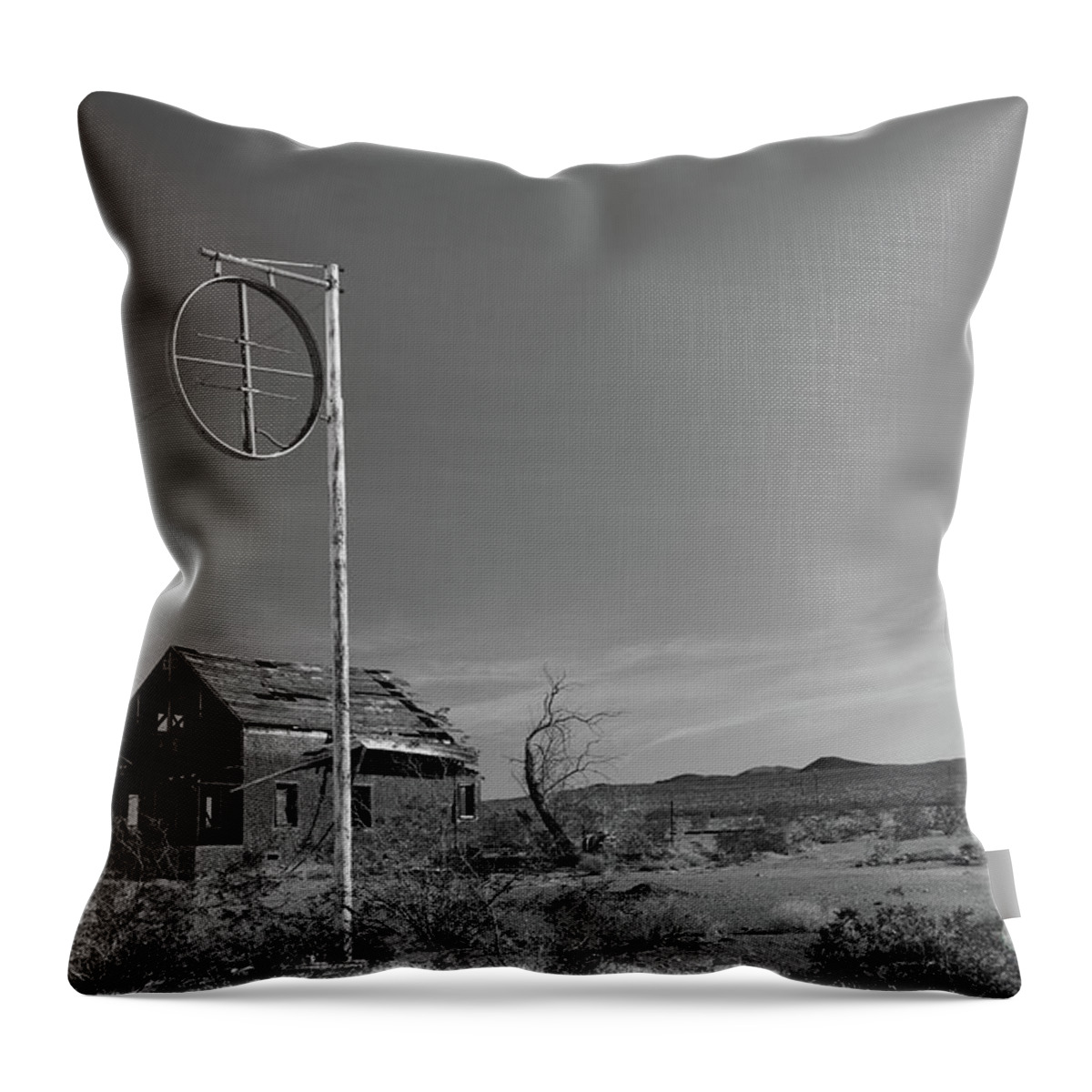 Route 66 Throw Pillow featuring the photograph Sign of the Times by Jeff Hubbard