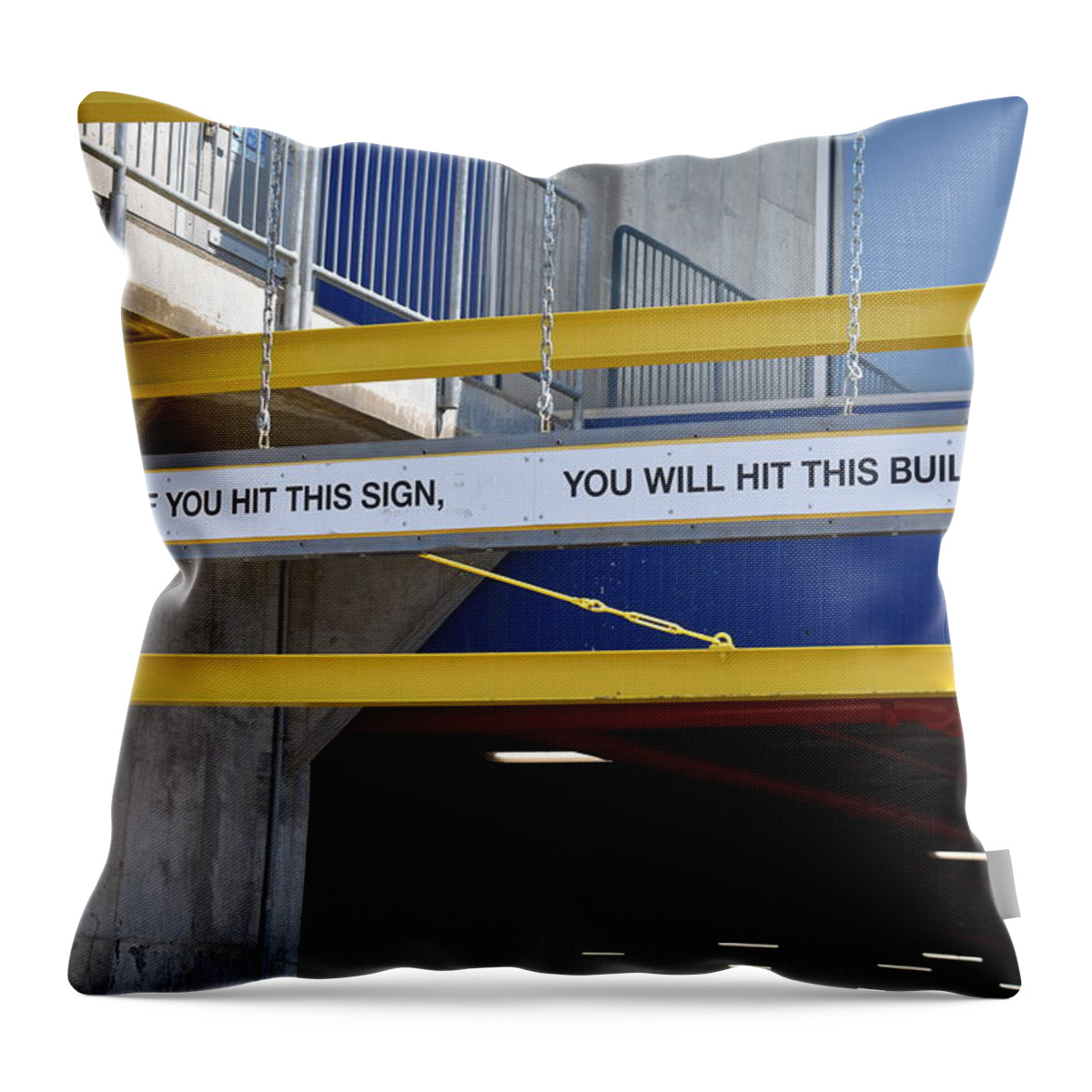 Signs Throw Pillow featuring the photograph Signs, Signs, Everywhere There's Signs 2 by Nina Kindred