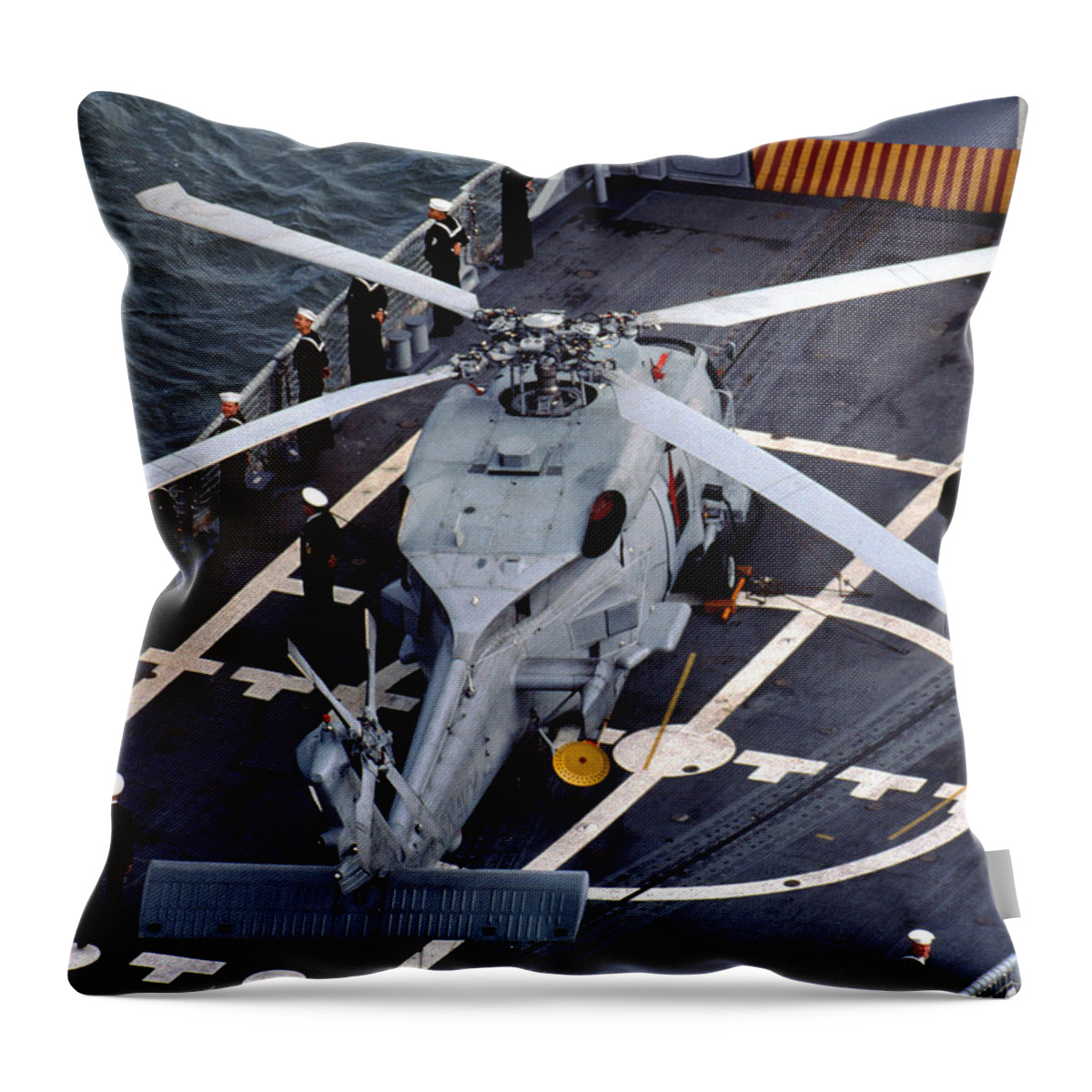  Sikorsky Throw Pillow featuring the photograph Sikorsky SH-60B Seahawk by Wernher Krutein