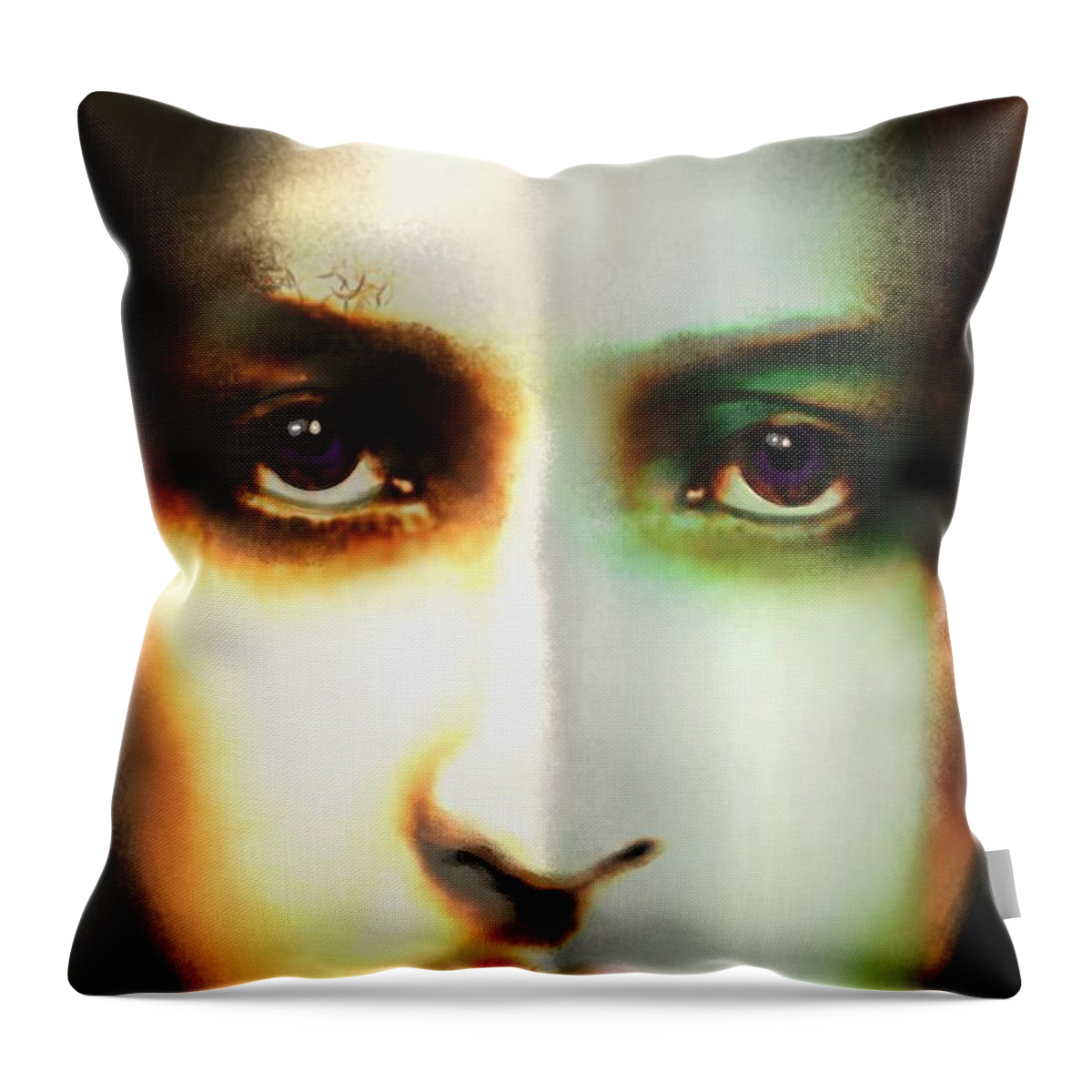 Victor Shelley Throw Pillow featuring the painting Silencio by Victor Shelley