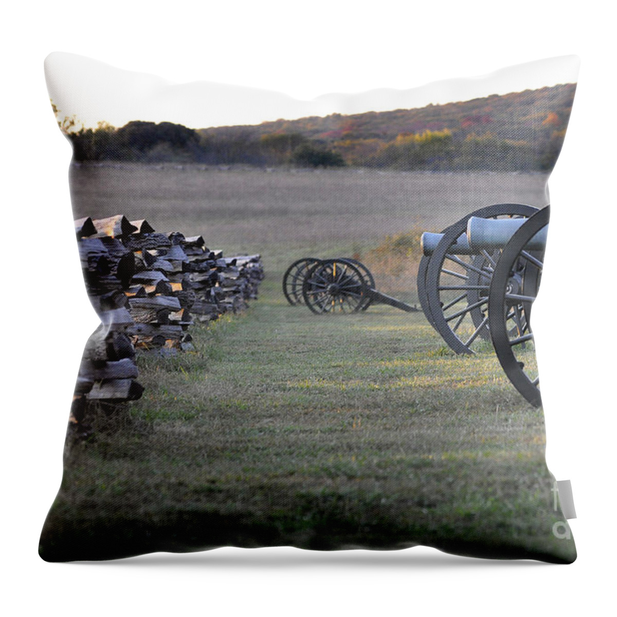 National Park Throw Pillow featuring the photograph Silent Battlefield by Nava Thompson