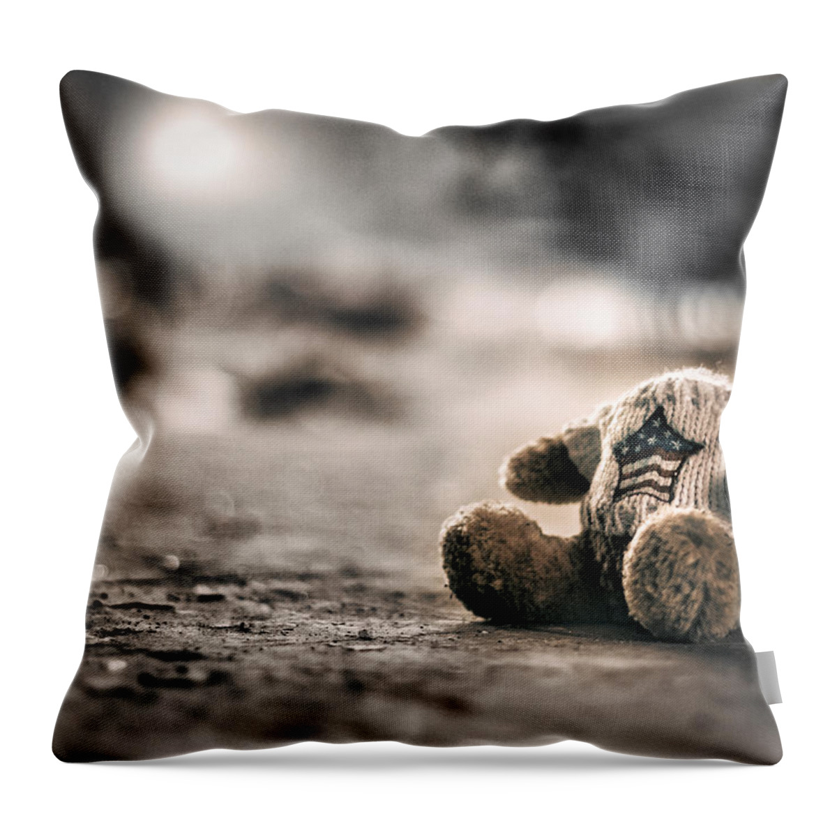 Bear Throw Pillow featuring the photograph Silent Games by Scott Wyatt
