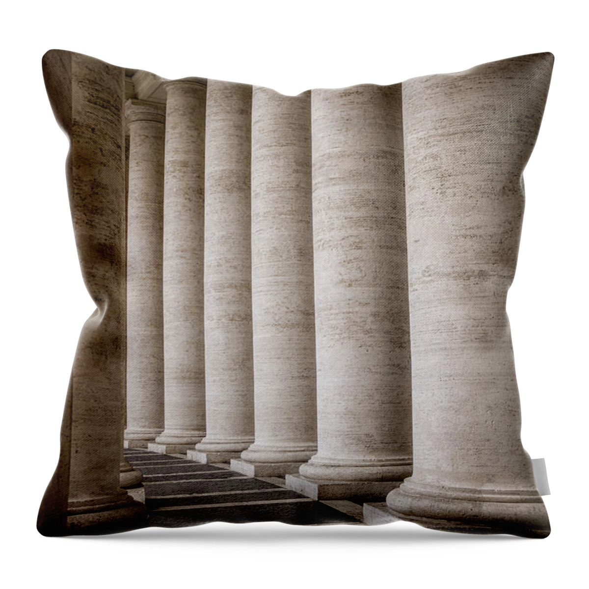 Vatican City Throw Pillow featuring the photograph Silent Symmetry by Becqi Sherman