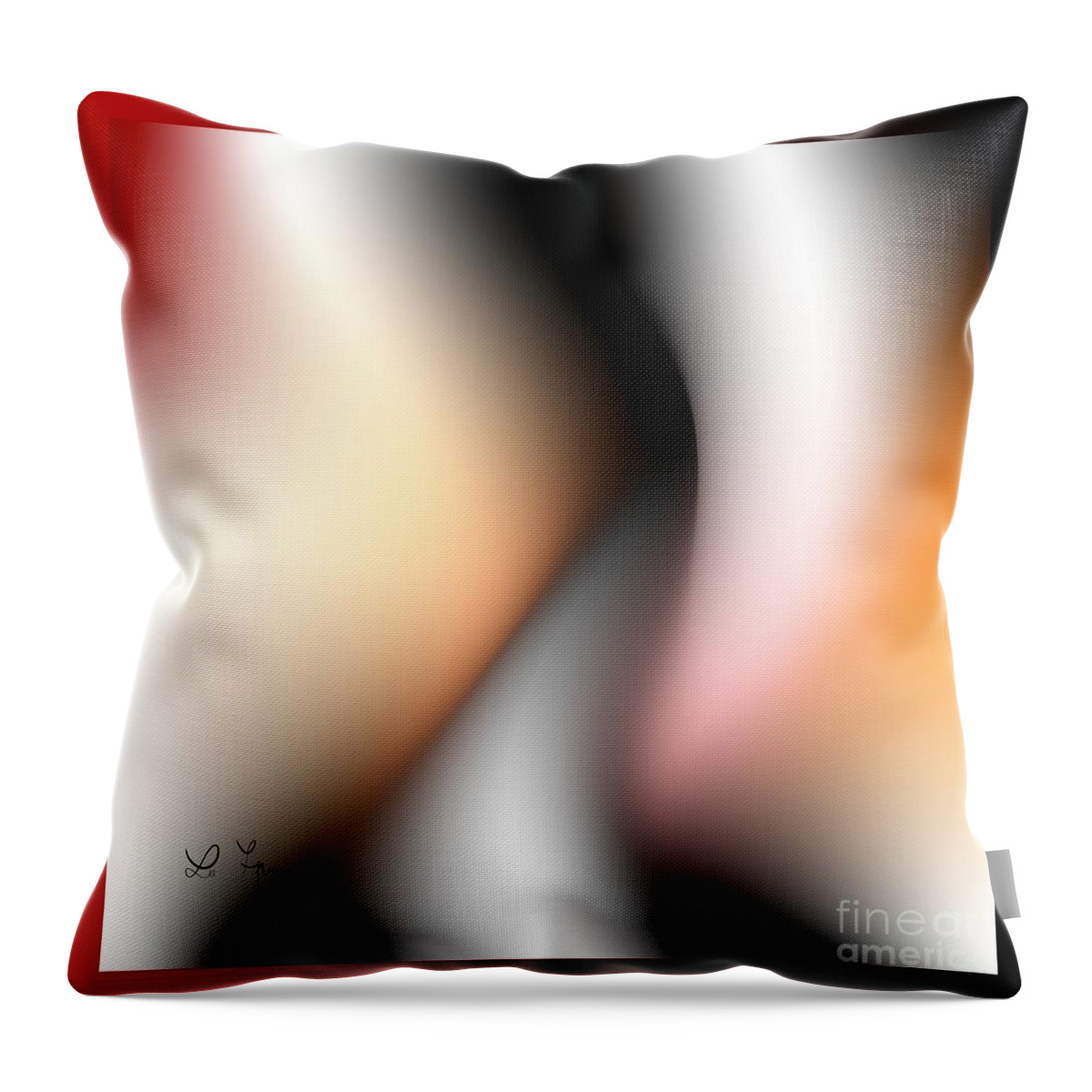 Silhouettes Throw Pillow featuring the digital art Silhouettes 1 by Leo Symon