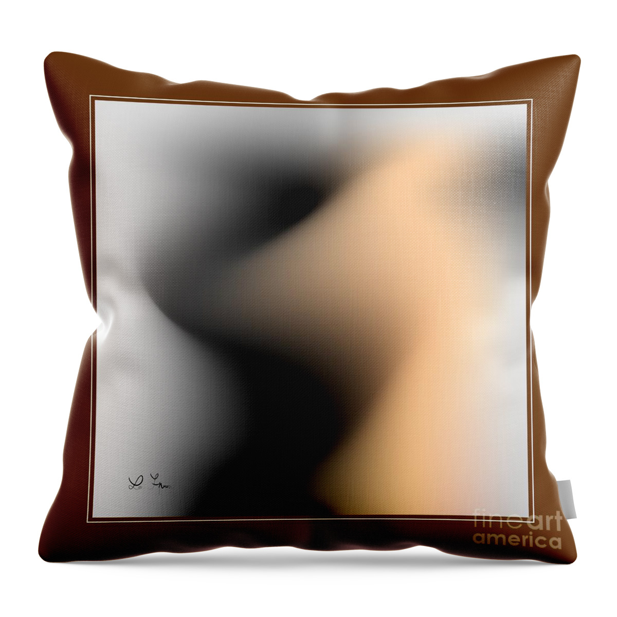 Silhouettes Throw Pillow featuring the digital art Silhouettes 3 by Leo Symon