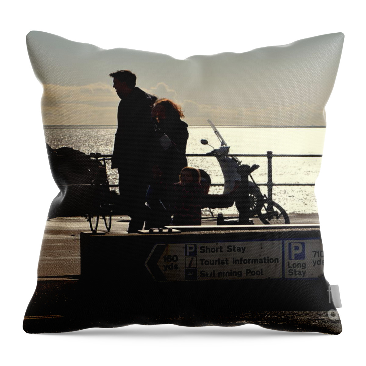 Silhouette Throw Pillow featuring the photograph Silhouettes by Andy Thompson
