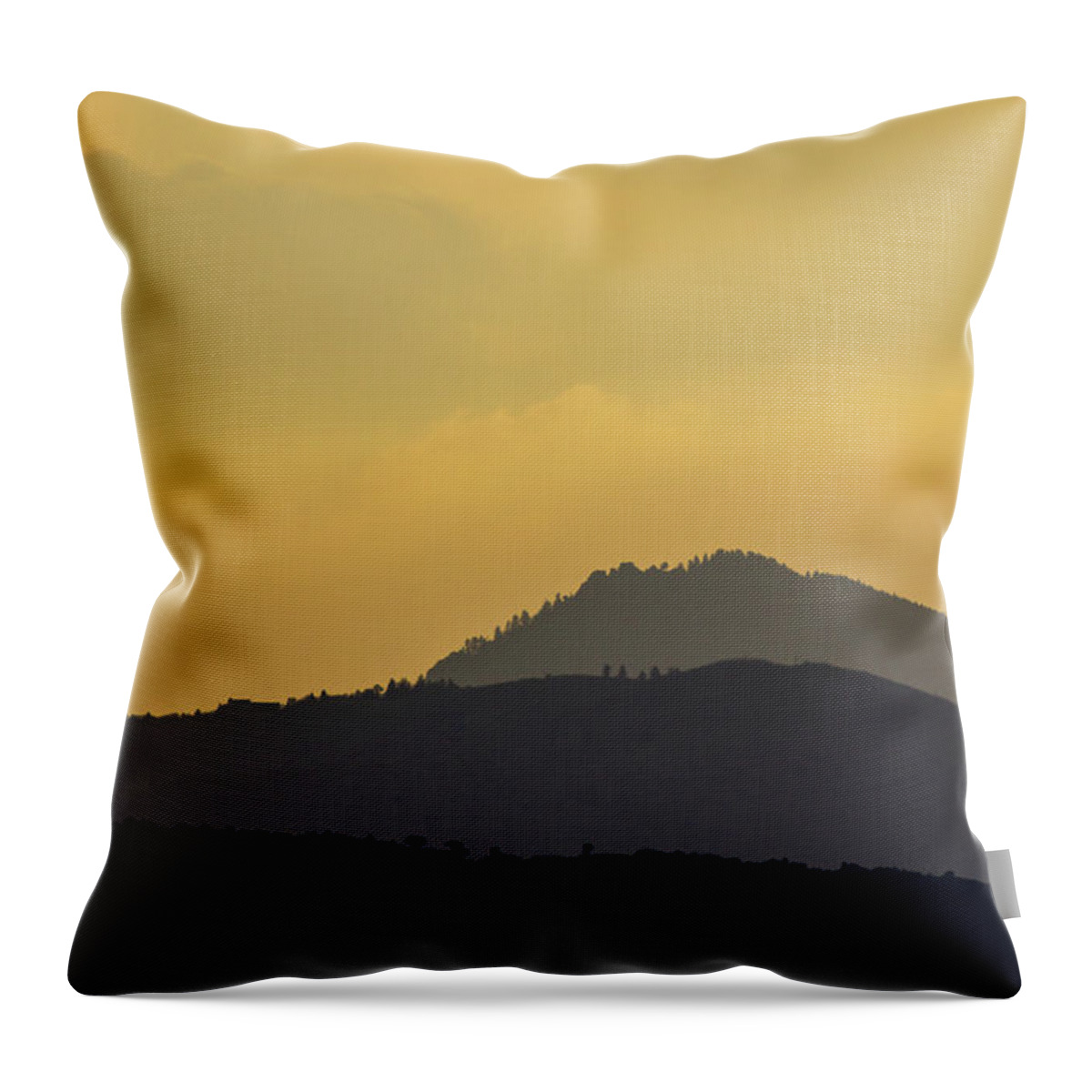 America Throw Pillow featuring the photograph Silhouettes by John De Bord
