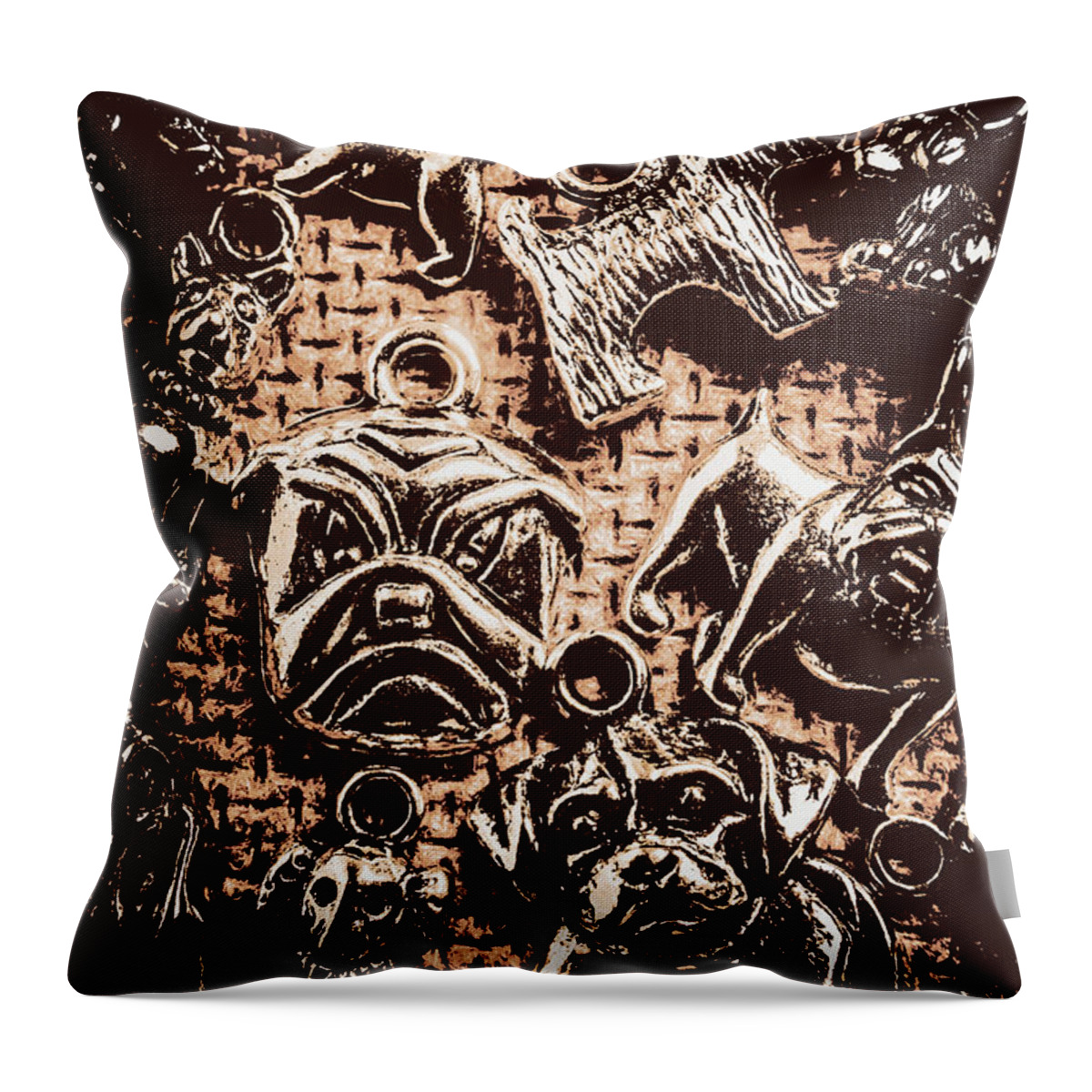 Dog Throw Pillow featuring the photograph Silver dog show by Jorgo Photography