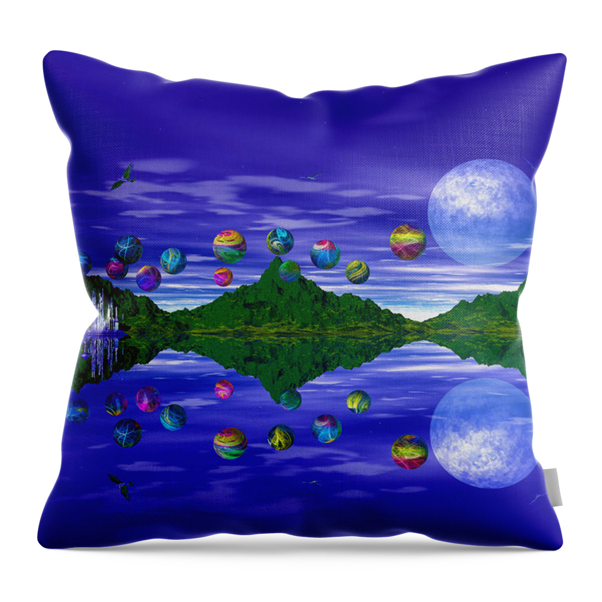 Palace Throw Pillow featuring the photograph Silver Palace by Mark Blauhoefer