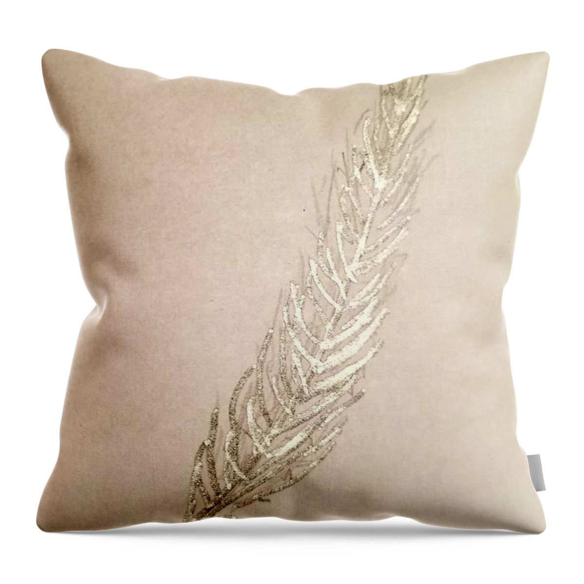  Throw Pillow featuring the painting Golden Phoenix by Margaret Welsh Willowsilk