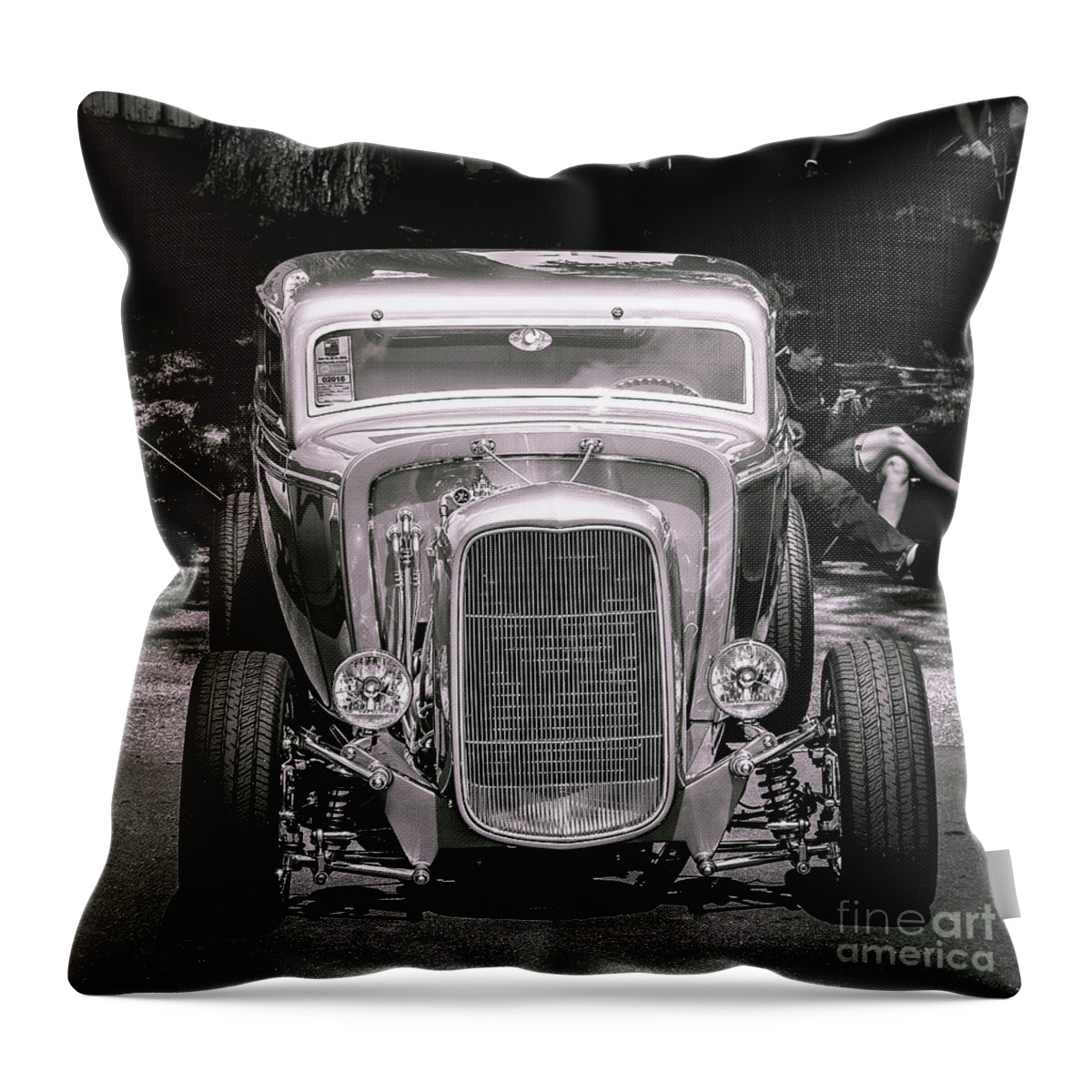Car Throw Pillow featuring the photograph Silver Ride by Perry Webster