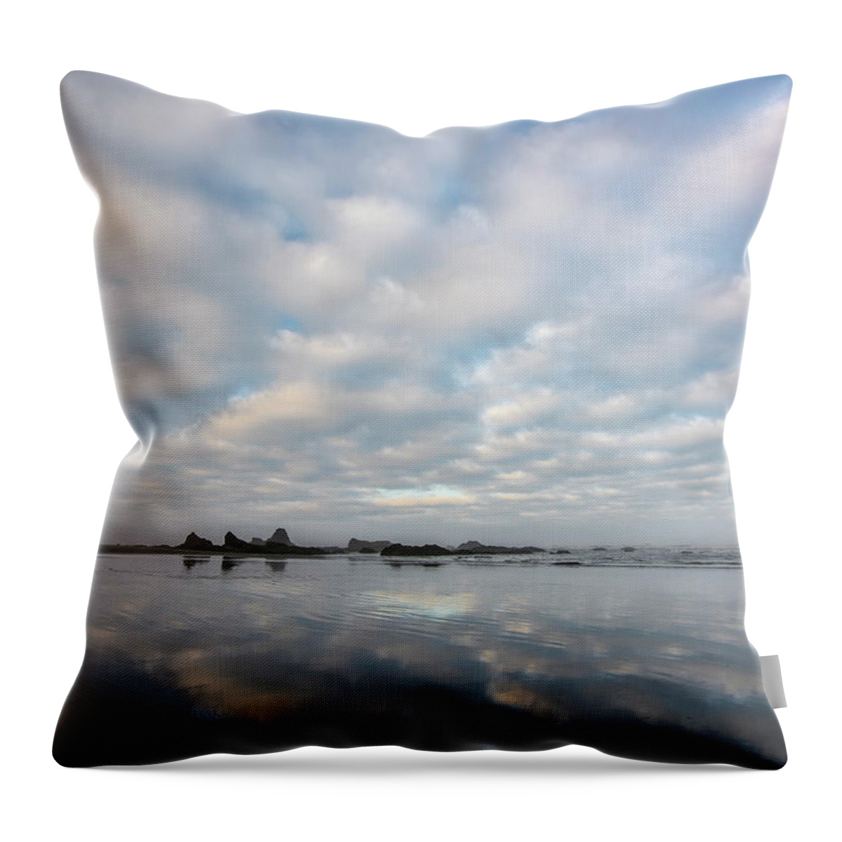 Art Throw Pillow featuring the photograph Simple Beach Scene by Jon Glaser