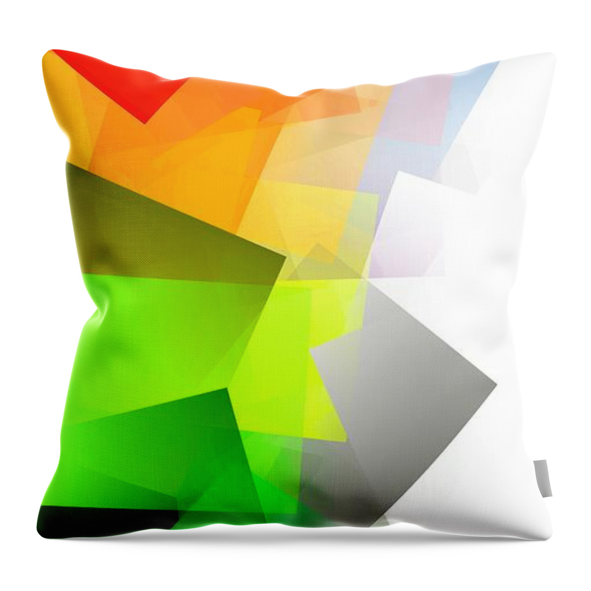 Abstract Throw Pillow featuring the digital art Simple Cubism Abstract 143 by Chris Butler