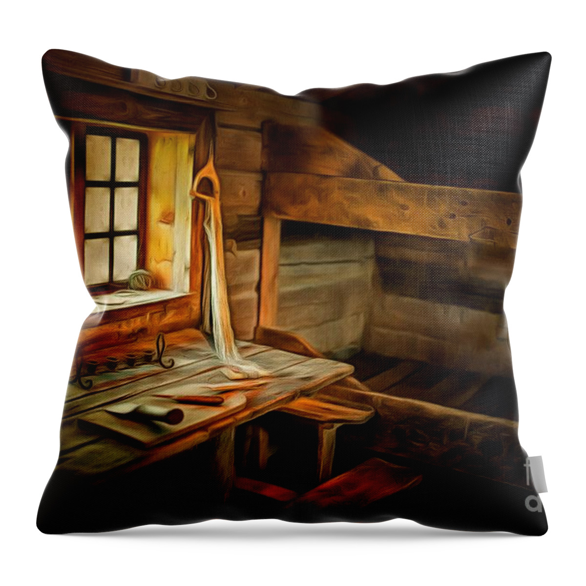 Simple Life Throw Pillow featuring the digital art Simple Life by Eva Lechner