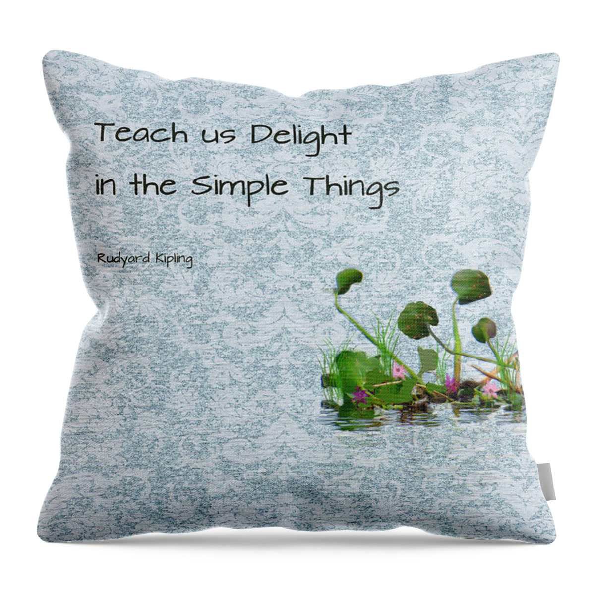 Plants Throw Pillow featuring the mixed media Simple Things by Rosalie Scanlon