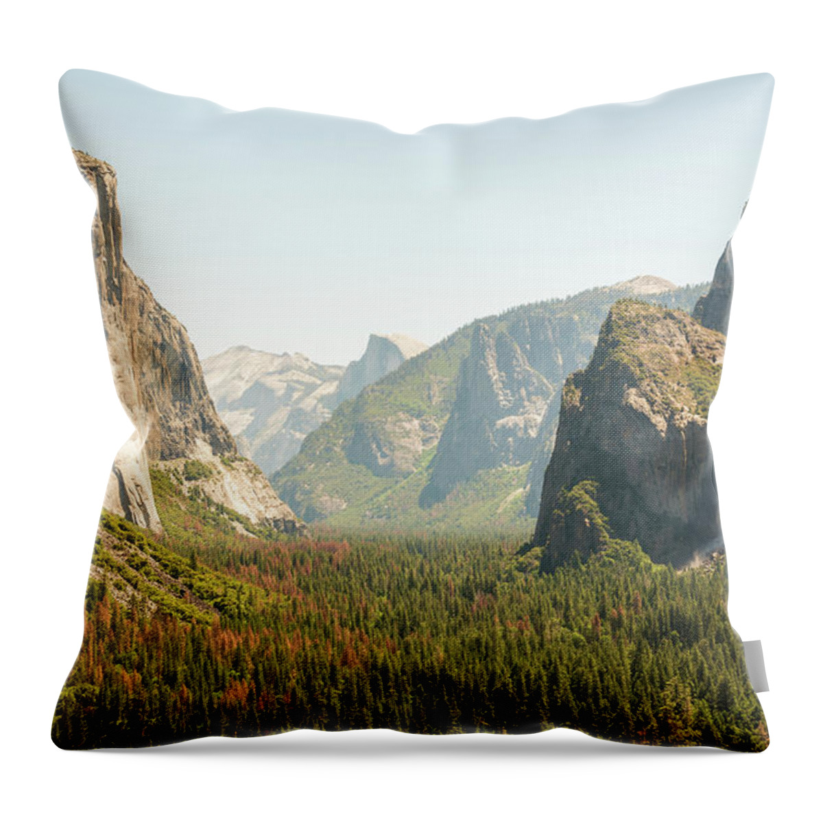Yosemite Throw Pillow featuring the photograph Simple Valley by Kristopher Schoenleber