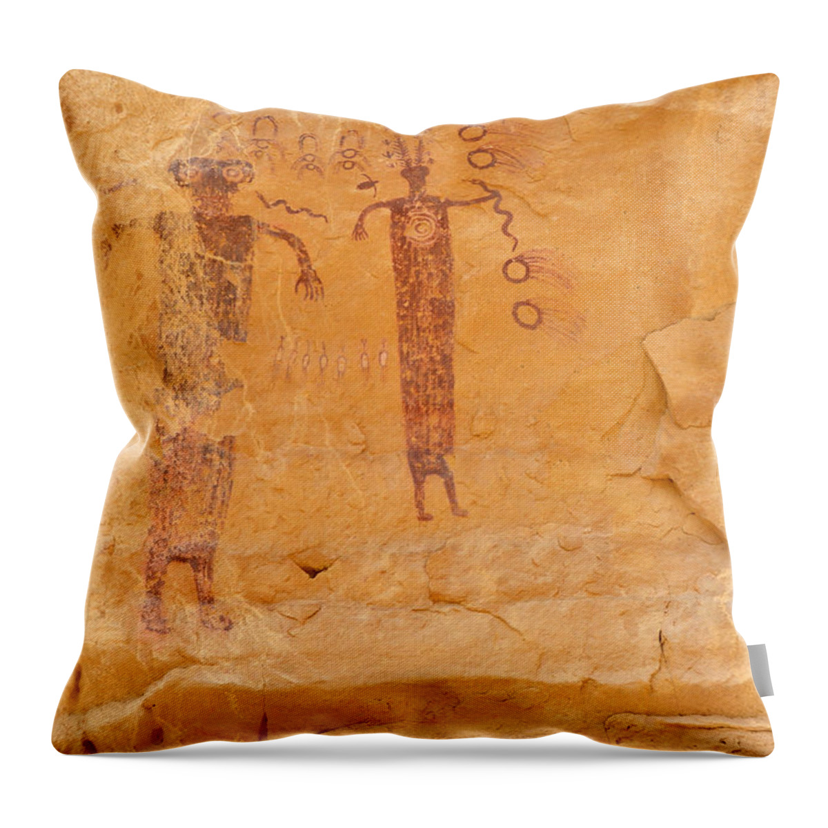Head Throw Pillow featuring the photograph Sinbad Pictograph by Tranquil Light Photography